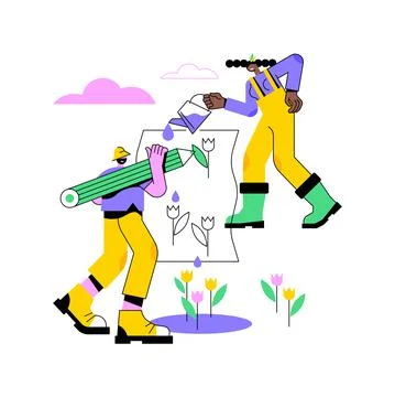 Garden workshop abstract concept vector illustration. Stock Illustration