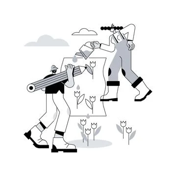 Garden workshop abstract concept vector illustration. Stock Illustration