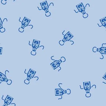 Gardener apron tool glyph vector seamless pattern Stock Illustration