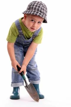 Gardener boy Stock Photos