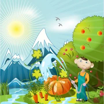 Gardener Stock Illustration