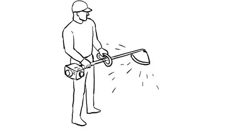 Gardener With Line Trimmer Drawing 2D An... | Stock Video | Pond5