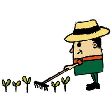 Gardener man Stock Illustration