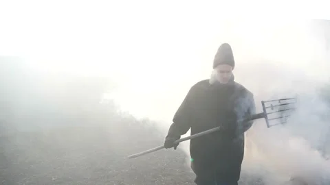 Gardener at work. Stock Footage 122377590