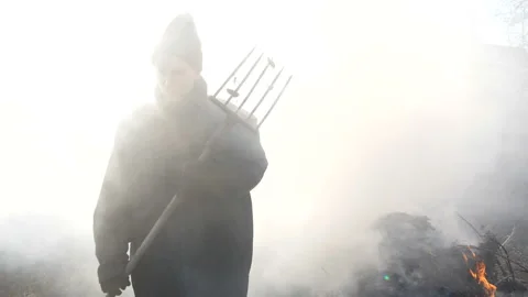 Gardener at work. Stock Footage 122377652