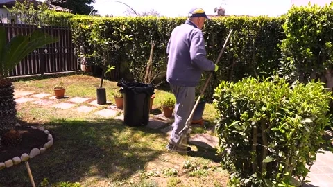 Gardener at work Stock Footage 242525796
