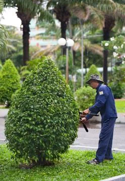 Gardener at work Stock Photos