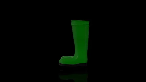 Gardening Boots turn on itself Stock Footage 253671324