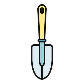 Gardening hand trowel digging tool icon vector Stock Illustration