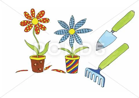 Gardening Stock Illustration