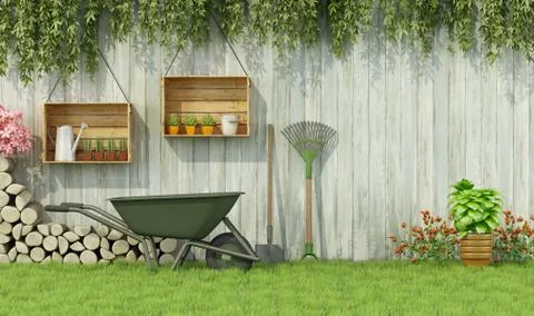 Gardening Stock Illustration