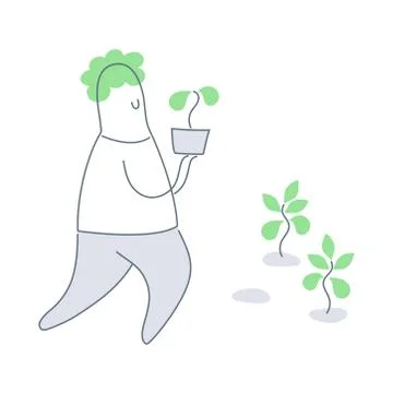 Gardening Stock Illustration