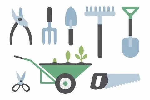 Gardening instruments Stock Illustration