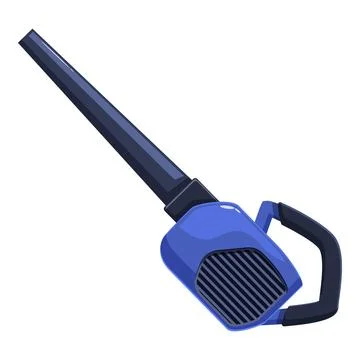 Gardening leaf blower cleaning tool blowing dry leaves in garden Ilustração Stock