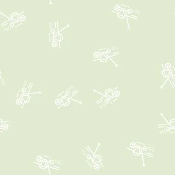Gardening machine line seamless pattern Stock Illustration