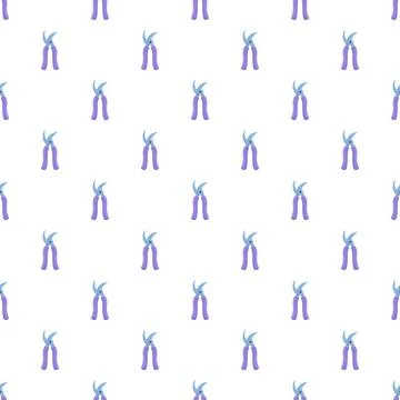 Gardening pruning shears tool seamless pattern background Illustrazione stock