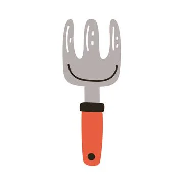 Gardening rake handle tool Illustration