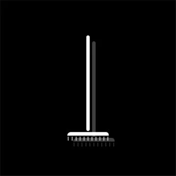 Gardening Rake icon flat Illustrazione stock