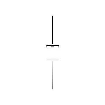 Gardening Rake icon flat Stock Illustration