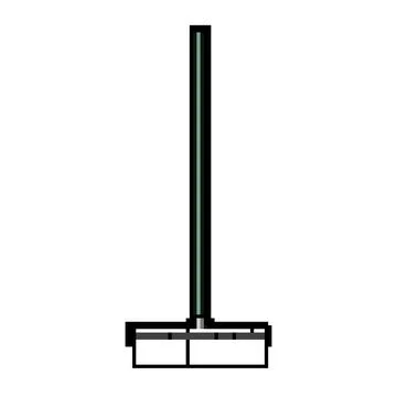 Gardening rake pixel art vector illustration Illustration