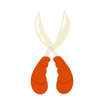 Gardening scissors isolated Illustration