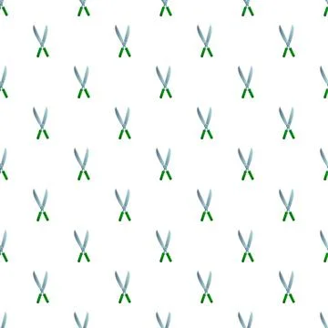 Gardening shears pattern representing cultivating and pruning tools Stock Illustration