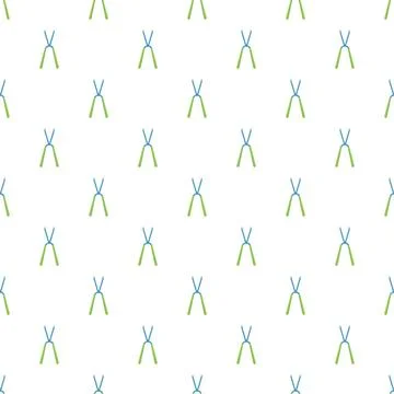 Gardening shears seamless pattern cultivating horticulture tools Stock Illustration