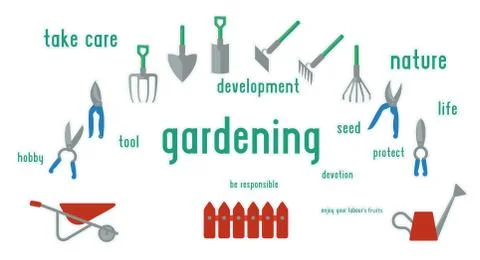Gardening tools 스톡 일러스트