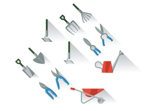 Gardening tools Stock Illustration