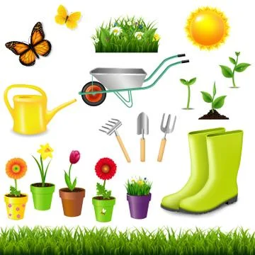 Gardening Tools Stock Illustration