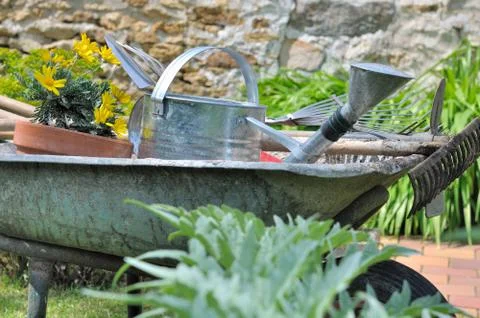 Gardening tools Stock Photos