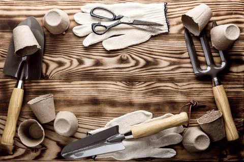Gardening tools Stock Photos