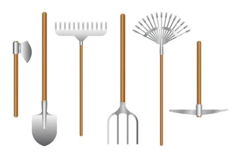 Gardening tools set vector illustration isolated on white background Stock-Illustration