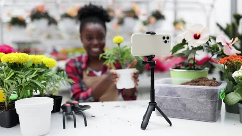 Gardening Tutorial Filmed on Smartphone 스톡 동영상 311789682