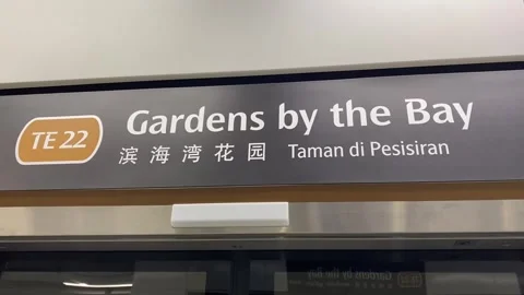 Gardens by the Bay MRT platform area Stock Footage 289649124