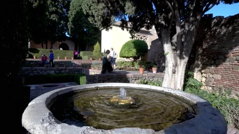Gardens of the Gibralfaro Castle Stock Footage 159173963