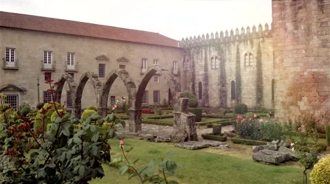Gardens in a monastery. Stock Footage 63225084