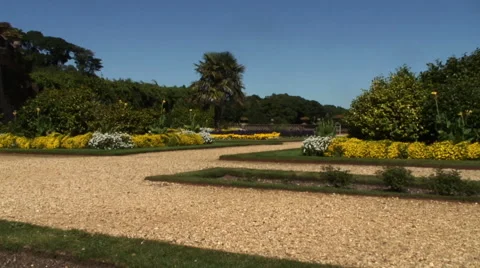 Gardens at Osbourne house Isle of Wight Stock Footage