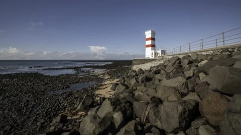 Gardur Lighthouse Stock Footage 86290159