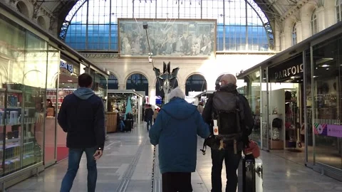 Gare de l'Est , train station in Paris Stock Footage 228571642