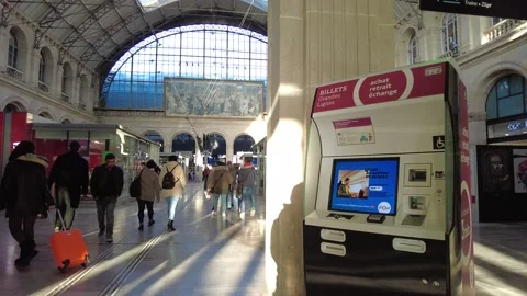 Gare de l'Est , train station in Paris Stock Footage 228571644