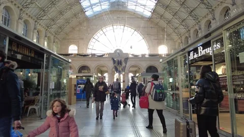 Gare de l'Est , train station in Paris Stock Footage 228572159