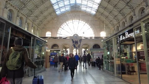 Gare de l'Est , train station in Paris Stock Footage 228572329