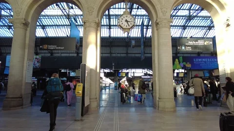 Gare de l'Est , train station in Paris Stock Footage 228572396