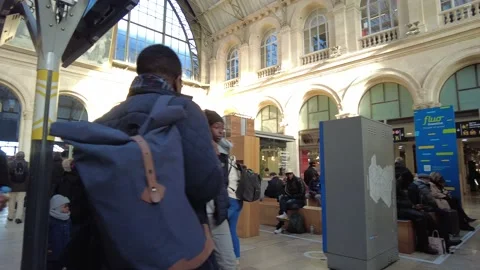 Gare de l'Est , train station in Paris Stock Footage 228572475