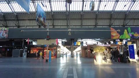 Gare de l'Est , train station in Paris Stock Footage 228573037