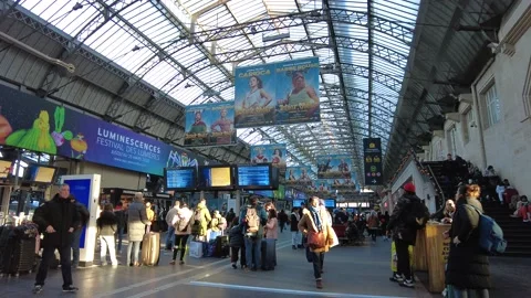 Gare de l'Est , train station in Paris Stock Footage 228573403