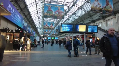 Gare de l'Est , train station in Paris Stock Footage 228576333