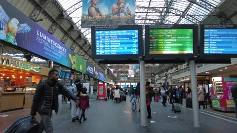 Gare de l'Est , train station in Paris Stock Footage 228578013