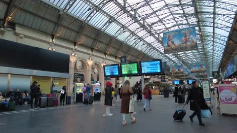 Gare de l'Est , train station in Paris Stock Footage 228581599